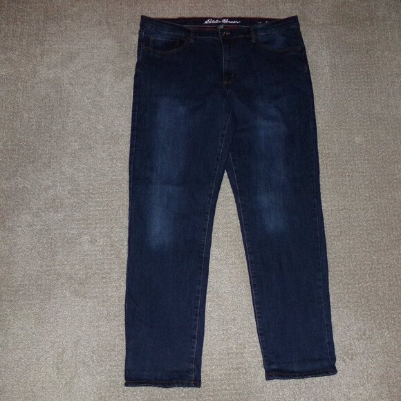 EDDIE BAUER FLANNEL LINED STRAIGHT FIT JEANS SZ 40 - Picture 1 of 6